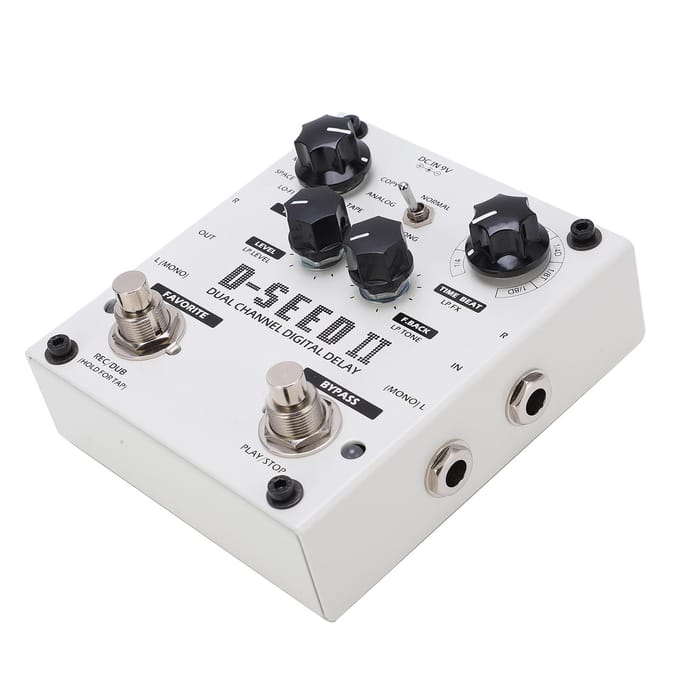 Delay Effect Stereo Dubbel Kanaal 8 Modi Loop Opname Digitale Stompbox 2000MS DC9V 220mA black