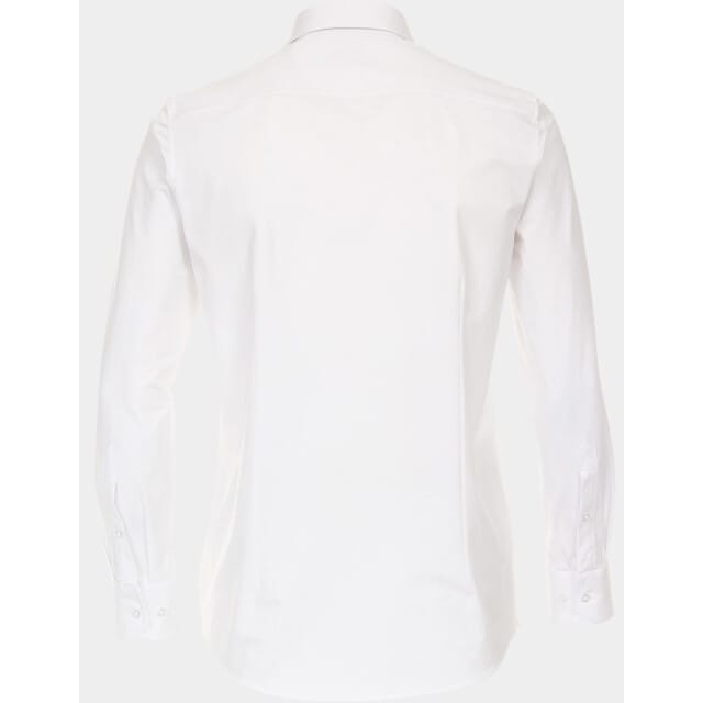 VENTI modern fit overhemd - jersey - wit - Strijkvriendelijk - Boordmaat: 44