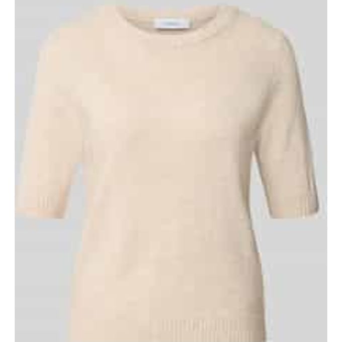 Pullover van katoenmix in fijntricotlook