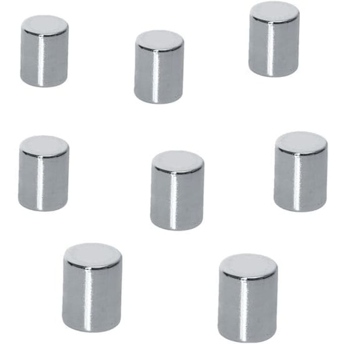 Sigel Neodymium magneet B3103 (Ø x h) 8 mm x 10 mm Cilinder Zilver 8 stuk(s) B3103