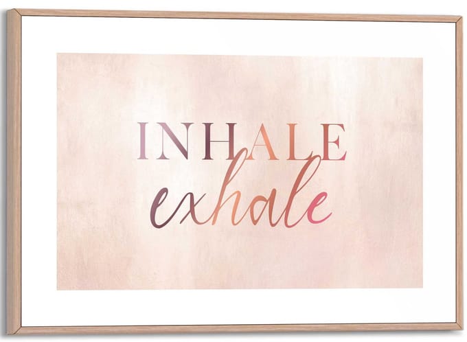 Schilderij Inhale Exhale - 20 x 30 - Hout - REINDERS