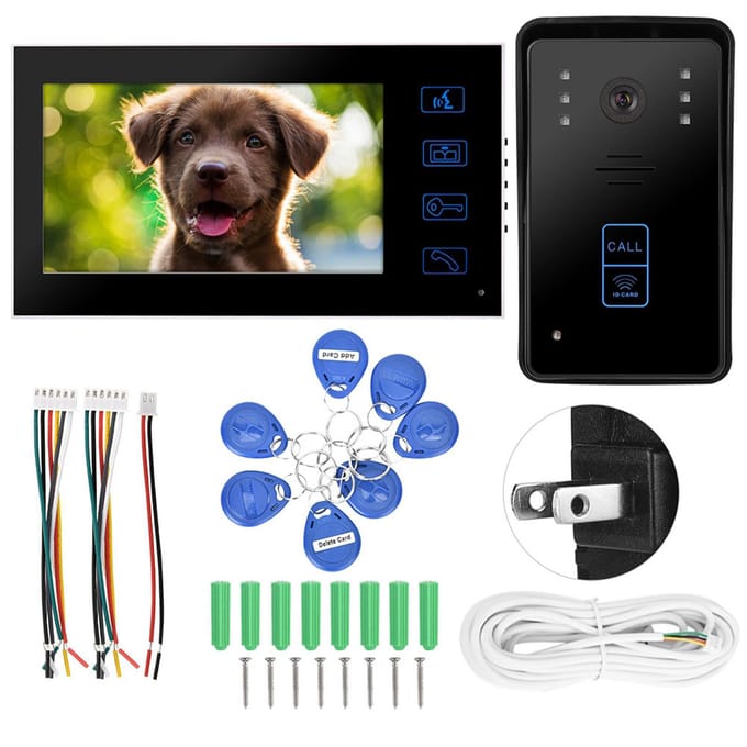 7-inch TFT Bekabeld Video Deurintercom Deurbel Intercom Systeem Touch Key IR Nachtzicht