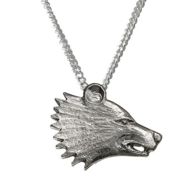 AuBor ®. Hanger. Zilver. De berenkop.