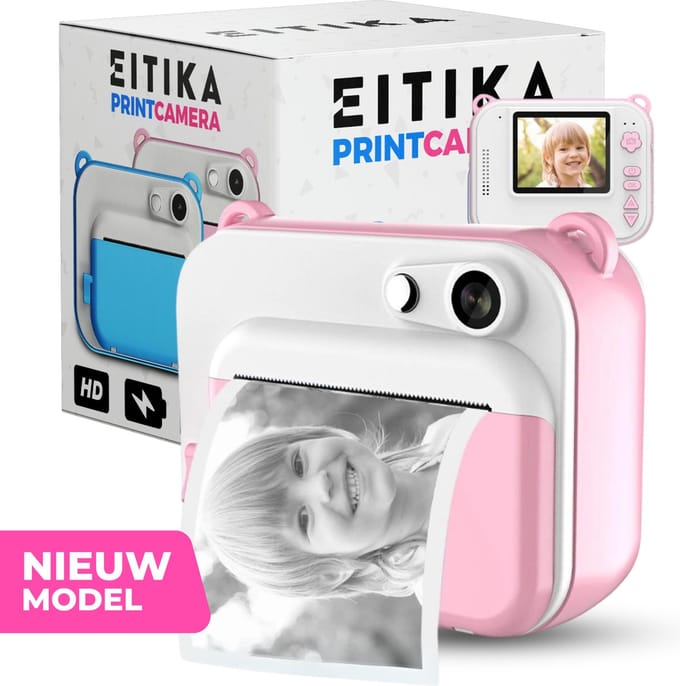 EITIKA Camera - Printer - Digitale Foto Camera - Camera Met Printer - Nederlandse Handleiding & Ebook - Oplaadbaar
