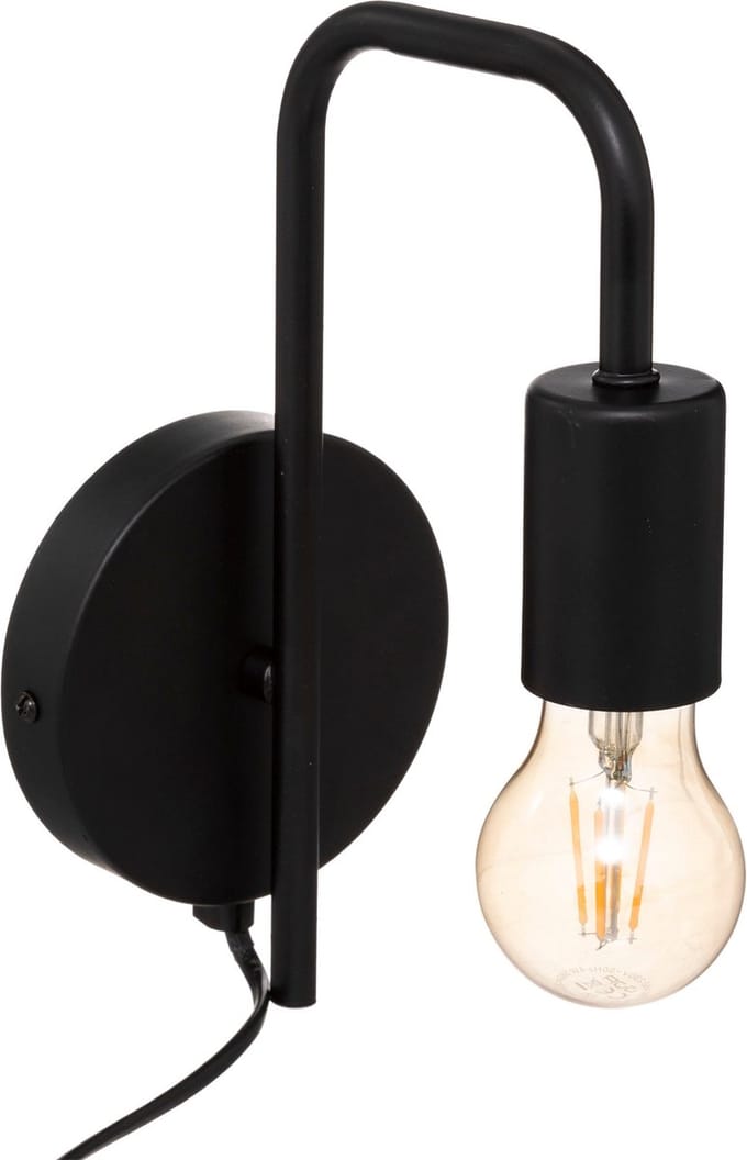 Atmosphera Wandlamp - Lamp - Zwart en Metaal - H25cm