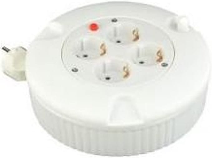Kabel Haspel Kabelbox 4-Voudig 5M 3x1,0mm VB 41078 Mini
