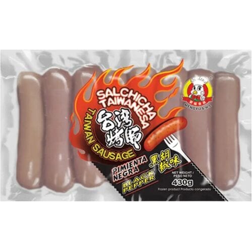 Meng Fu varkensworstjes met zwarte peper (Taiwan) 430 g