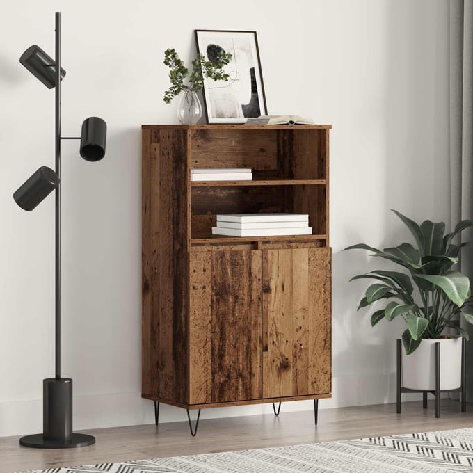 vidaXL - Highboard - Bruin - 60 - x - 36 - x - 110 - cm - Bewerkt - hout