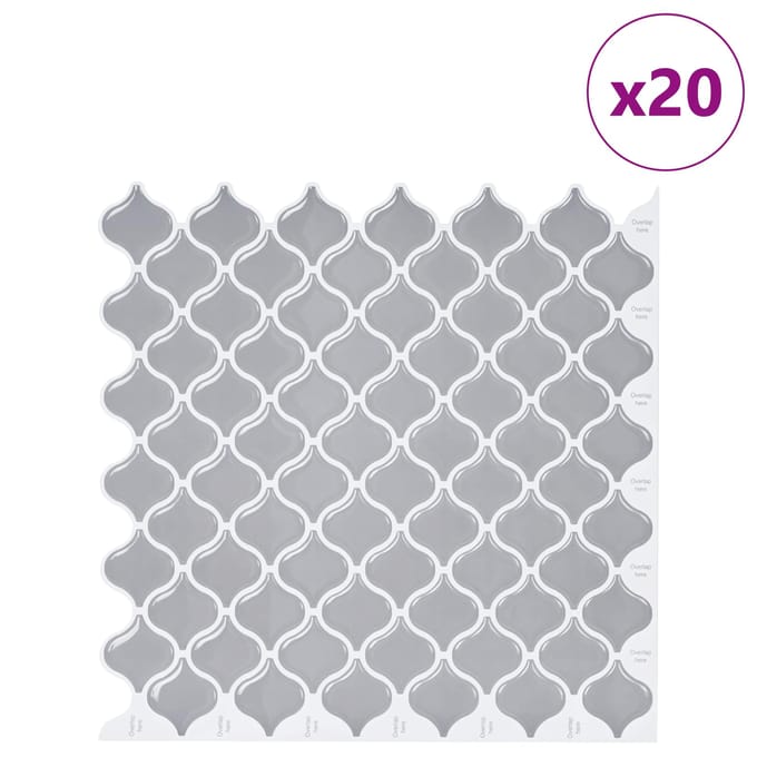 vidaXL - Lanturn - Tegel - 20 - st - Grijs - 27 - x - 27 - cm - Polyurethaan - en - PET