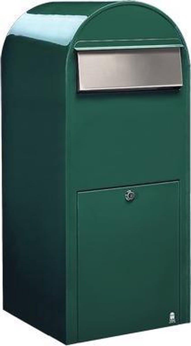 Brievenbus Bobi Jumbo Donker Groen / RVS Klep