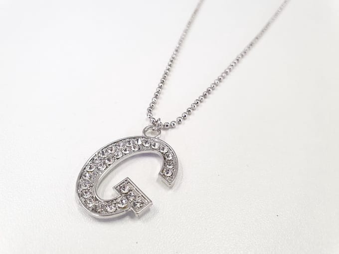 Ketting Met Letter Diamand - G