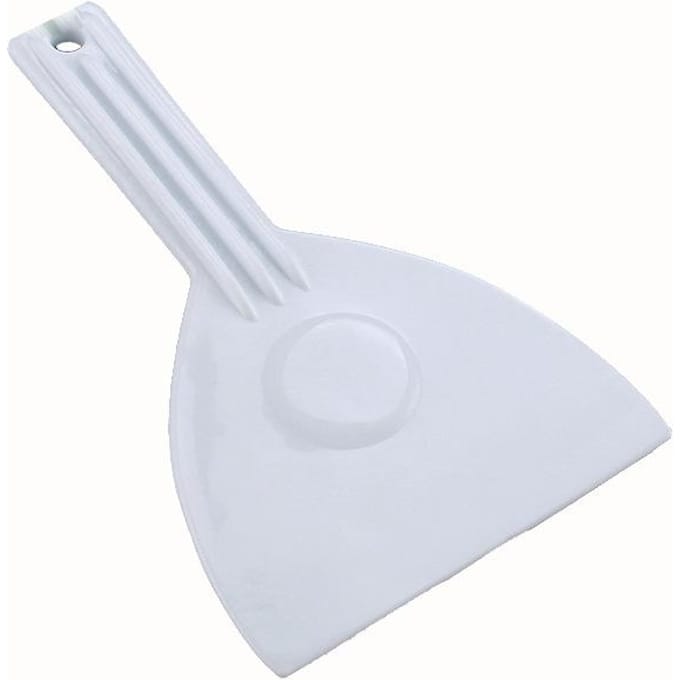 Taartmes Plastic schraper Boterdeegsnijder DIY Bakken Keukengereedschap Zachte krasplanken Chocoladeschep Driehoek wit