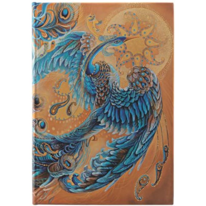 Paperblanks cahier, skybird, hardcover, formaat midi 12,5 x 18 cm, blanco