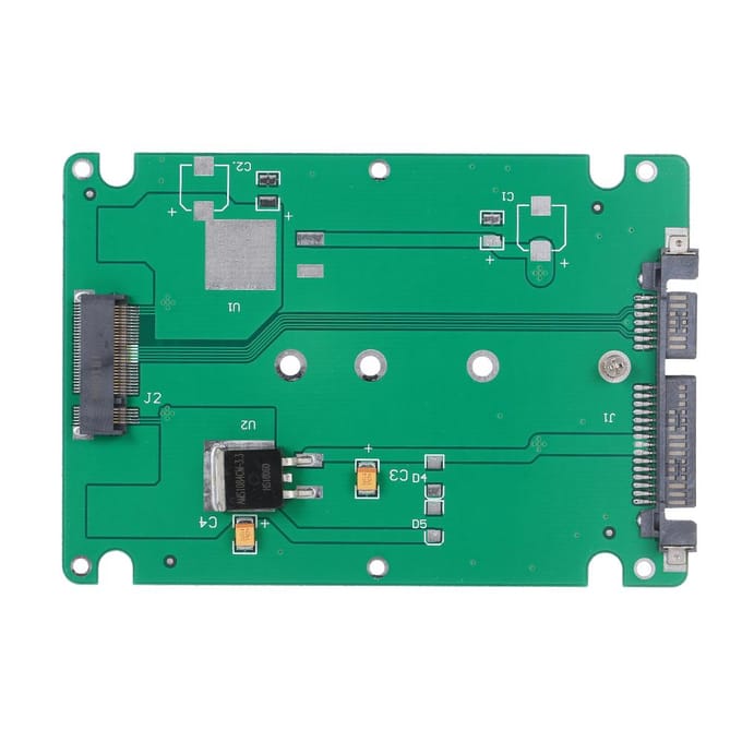 NGFF M.2 SSD vers adaptateur convertisseur SATA III 22 broches avec 2.5 '' à utiliser blanc