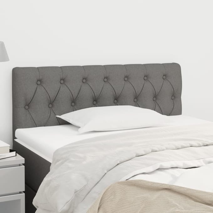 vidaXL - Hoofdbord - 90x7x78/88 - cm - stof - donkergrijs