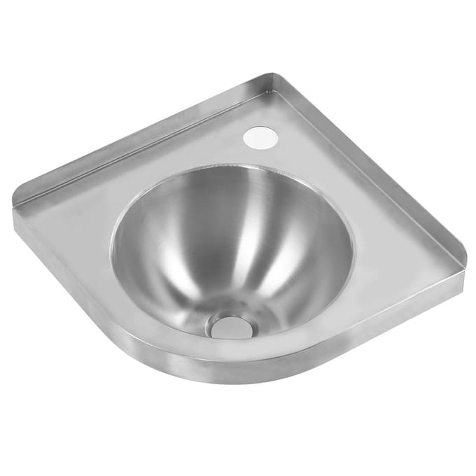 Hoek Driehoek Wastafel Geborstelde Afwerking Keuken Badkamer Handwasbak Wastafel voor Boot Caravan RV gray