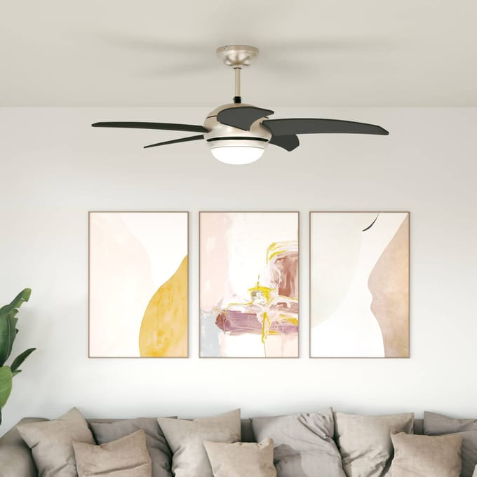 vidaXL Ventilateur de plafond avec lumière et télécommande Ø 110 cm