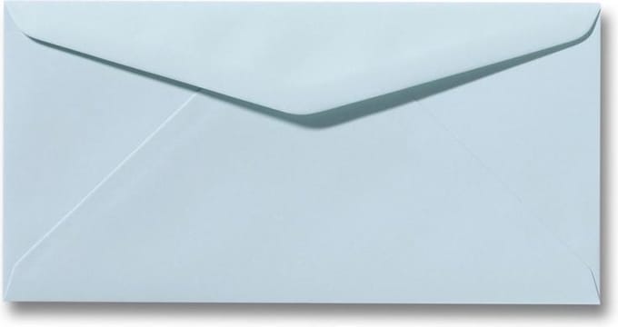 Envelop 11 x 22 cm Zachtblauw 60 stuks