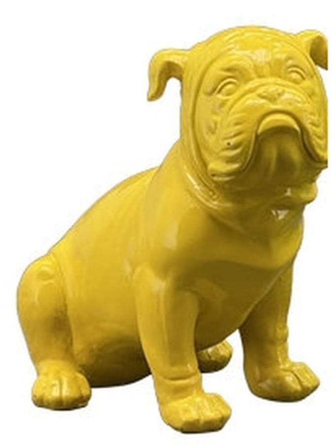 Beeld hond bulldog geel 18 cm Exner