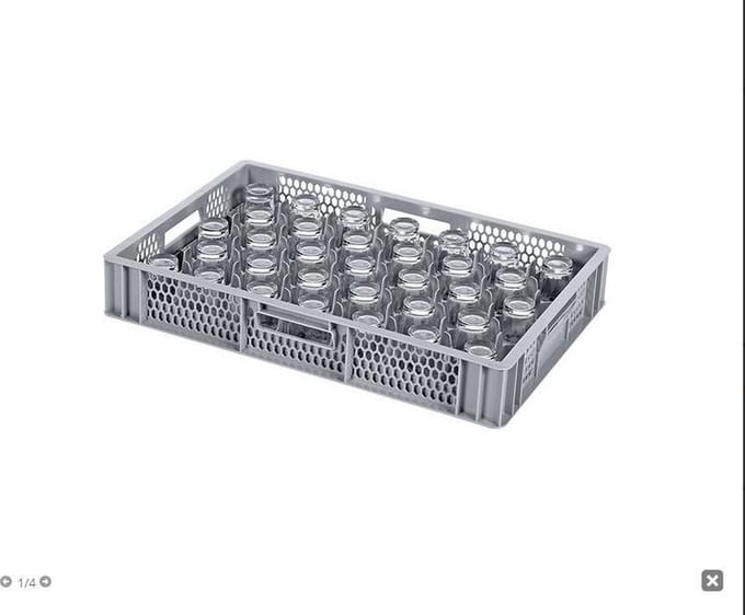 Glaskrat - Glazenkrat voor 33 glazen - max. glashoogte 72 mm - max. Ø 75 mm