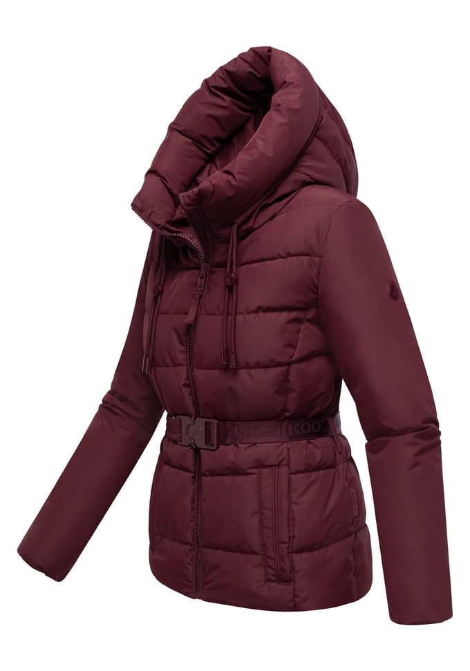 Marikoo dames winterjas Himee met tailleceintuur & magneetzakken