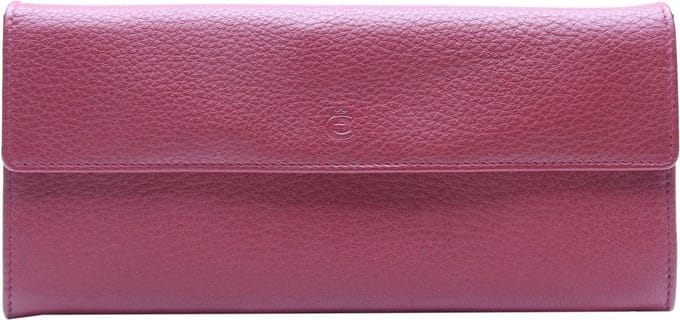 Esquire Leren Portemonnee Deer Ladies Purse Red Donkerrood