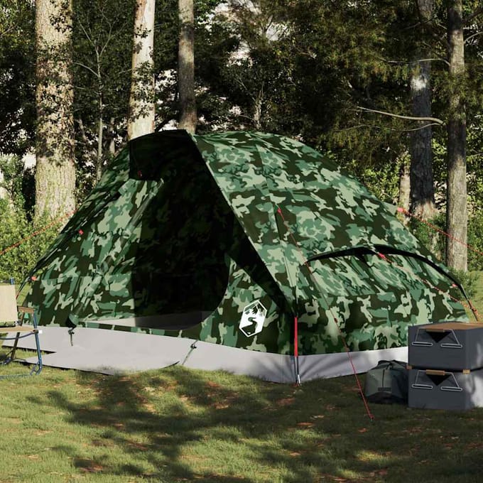 Vidaxl Tente de Camping, 4 Personnes, Camouflage, Imperméable