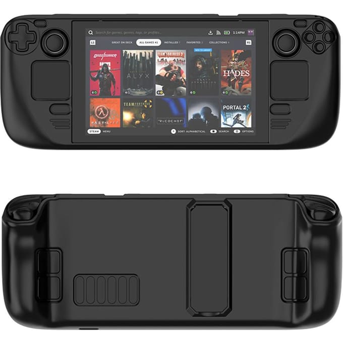 Voor Steam Deck Game Console Beschermhoes met Beugel Schokbestendige Behuizing Harde PC-hoes Antislip Voor Valve Steam Deck Accessoires
