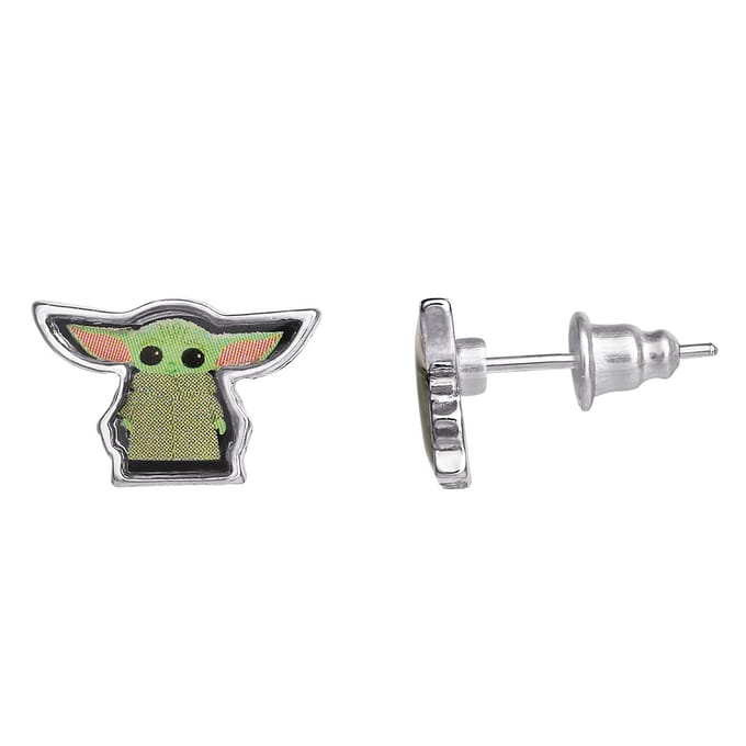 Disney's The Mandalorian Grogu The Child green and black Earring and Pendant Set
