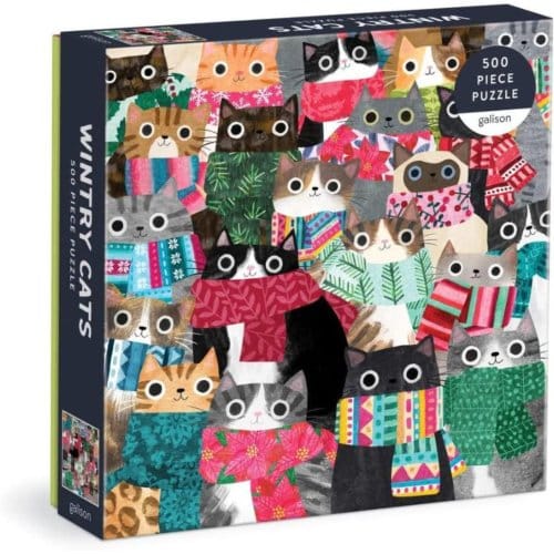 Wintry Cats 500 Piece Puzzle - Galison