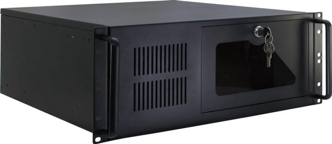 4U Rackserver Behuizing Zwart - Compatibel met 4HE Componenten - Robuuste Serverkast voor Montage