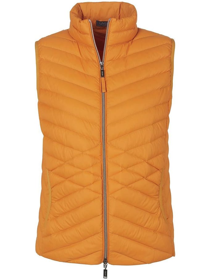 Donzen bodywarmer deelbare ritssluiting Van Peter Hahn geel