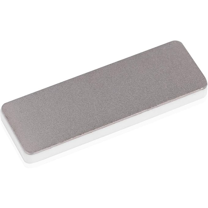 Mini Dubbelzijdige Keramische Wetzsteen Keukenmes Slijpgereedschap Slijpsteen gray