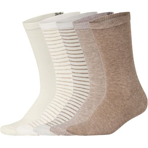 ESMARA 5 Paar sokken (crème/strepen/beige/licht beige, 35-38)