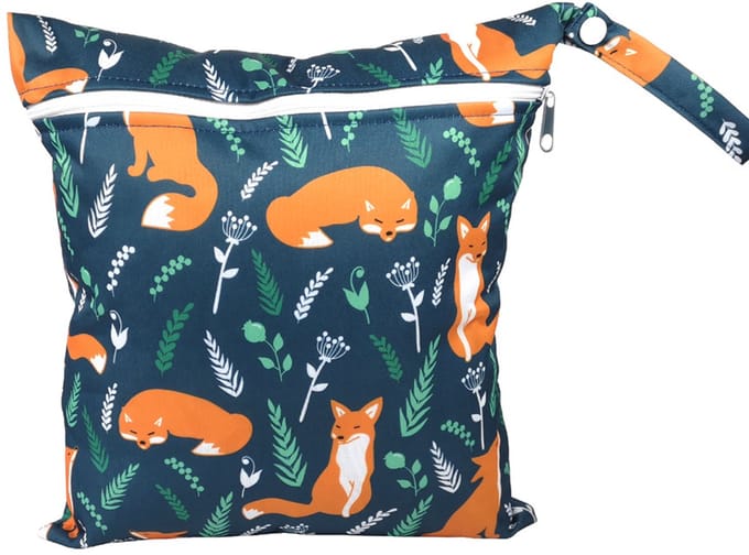 Strandtas met ritssluiting – Waterdichte strandtas – Luiertas – 28x30 cm –Vos K234