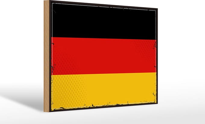 Holzschild Flagge Deutschlands 30x20cm Retro Flag Germany