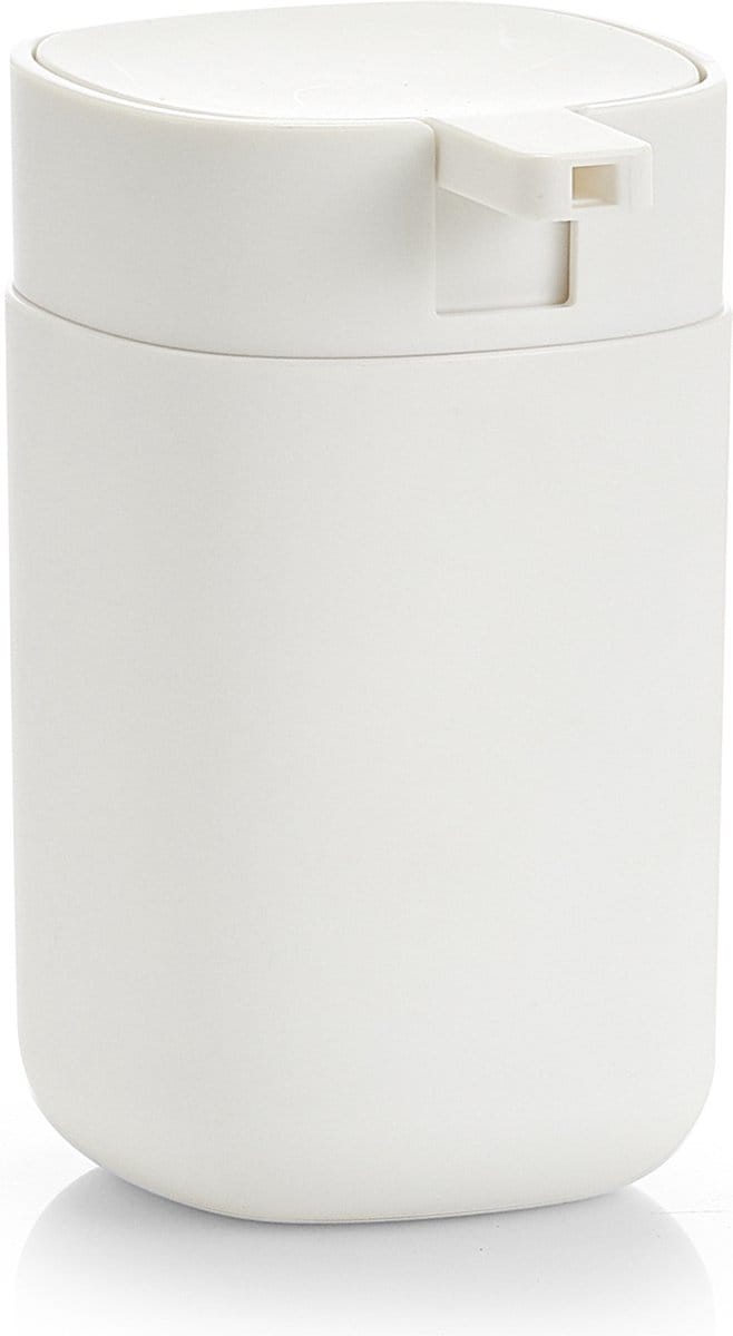 Zeller Zeeppompje/dispenser - kunststof - wit - 12 cm - modern