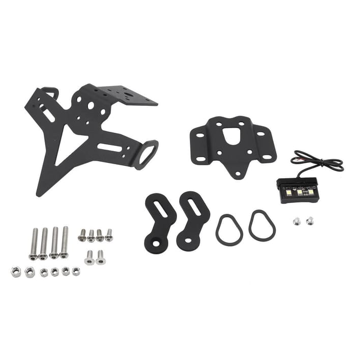 Motorkentekenplaathouder Beugel Spatborden Eliminator Kit met LED-licht Compatibel met MT-07 zwart