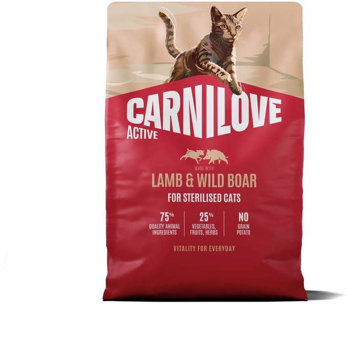 Carnilove Active Cat Lamb&Wild Boar Sterilised - droog kattenvoer - 2kg