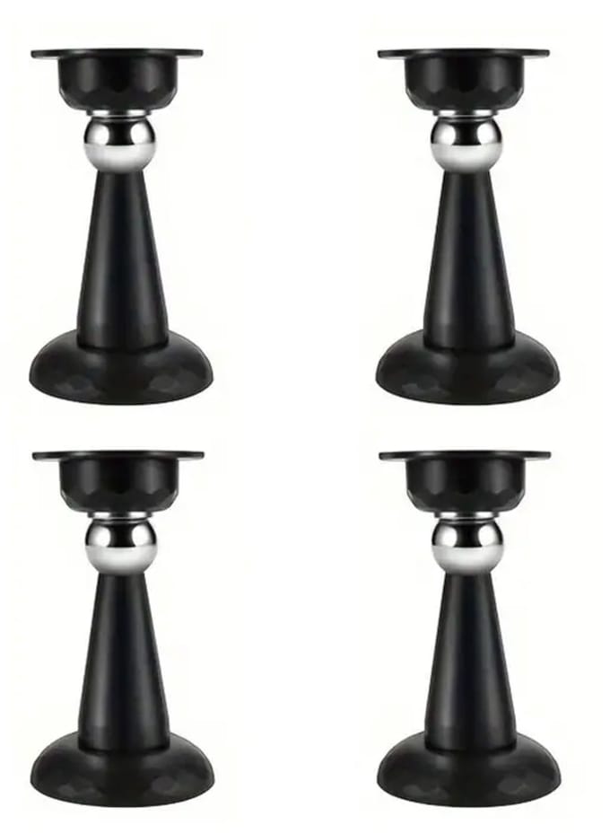 Zwart magnetische deurstopper vloerstopper roestvrij staal - 0034 zware deurstopper