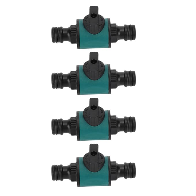 Lot de 4 connecteurs rapides pour tuyaux d'arrosage, en plastique, anti-fuite, double tête, pour système d'irrigation black