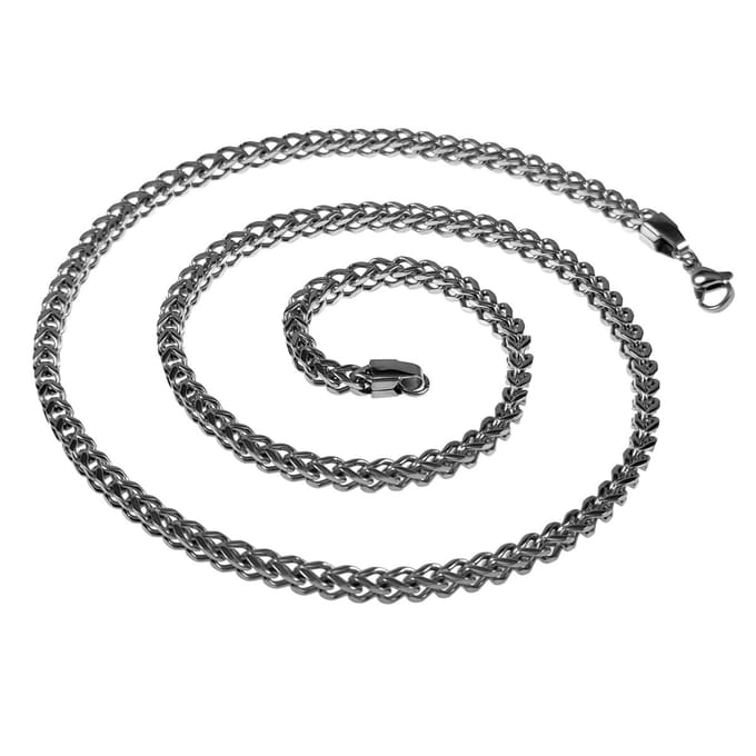 60cm x 4mm Ketting Unisex - Roestvrij Staal - Visgraat Schakelsketting - Herringbone Ketting