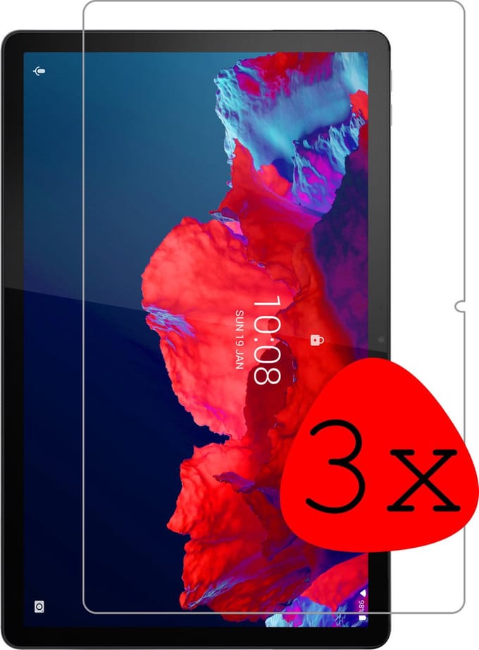 Screenprotector - 3 Stuks Geschikt voor Lenovo Tab P11 Plus - Extra Sterk - Beschermglas - Gehard Glas - Tempered Glass - Screen Protector