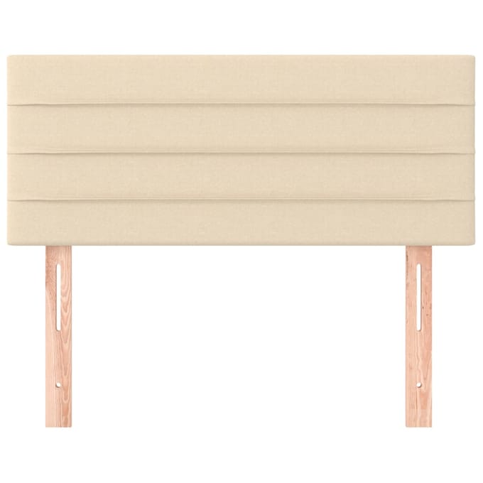 vidaXL - Hoofdbord - 90x5x78/88 - cm - stof - crèmekleurig