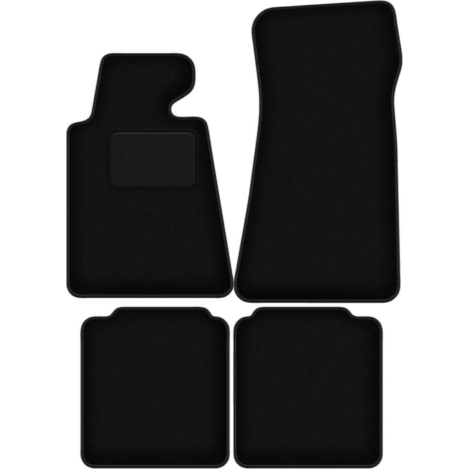 Zwarte veloursmatten voor: BMW 7 E32 LONG (1986-1994)