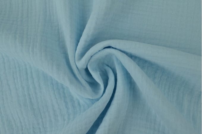 Mousseline stof - 1 meter - Per meter - Baby blauw - 135cm breed