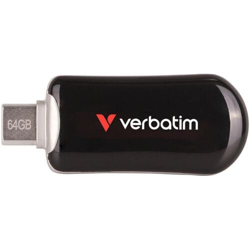 Verbatim Plectra USB-C Drive 64GB - USB-C USB-stick - 32 GB - USB 3.2 Gen 1 - 100MB/s - zwart