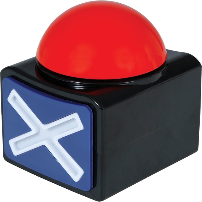 Rode Buzzer Spelknop X I' On It Met Lichten En Geluiden