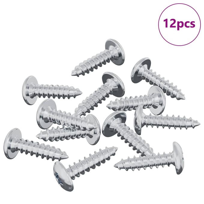vidaXL Schroef 12 pcs Zilver M4 x 16 mm Staal