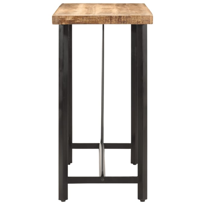 vidaXL - Bartafel - 110x55x107 - cm - massief - mangohout - en - ijzer